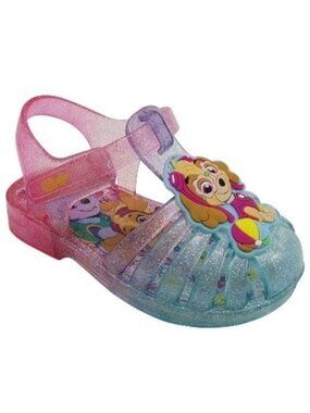 Nickelodeon Paw Patrol Infant Size 3 Sandal Fisherman Jelly Sparkly PVC Strap